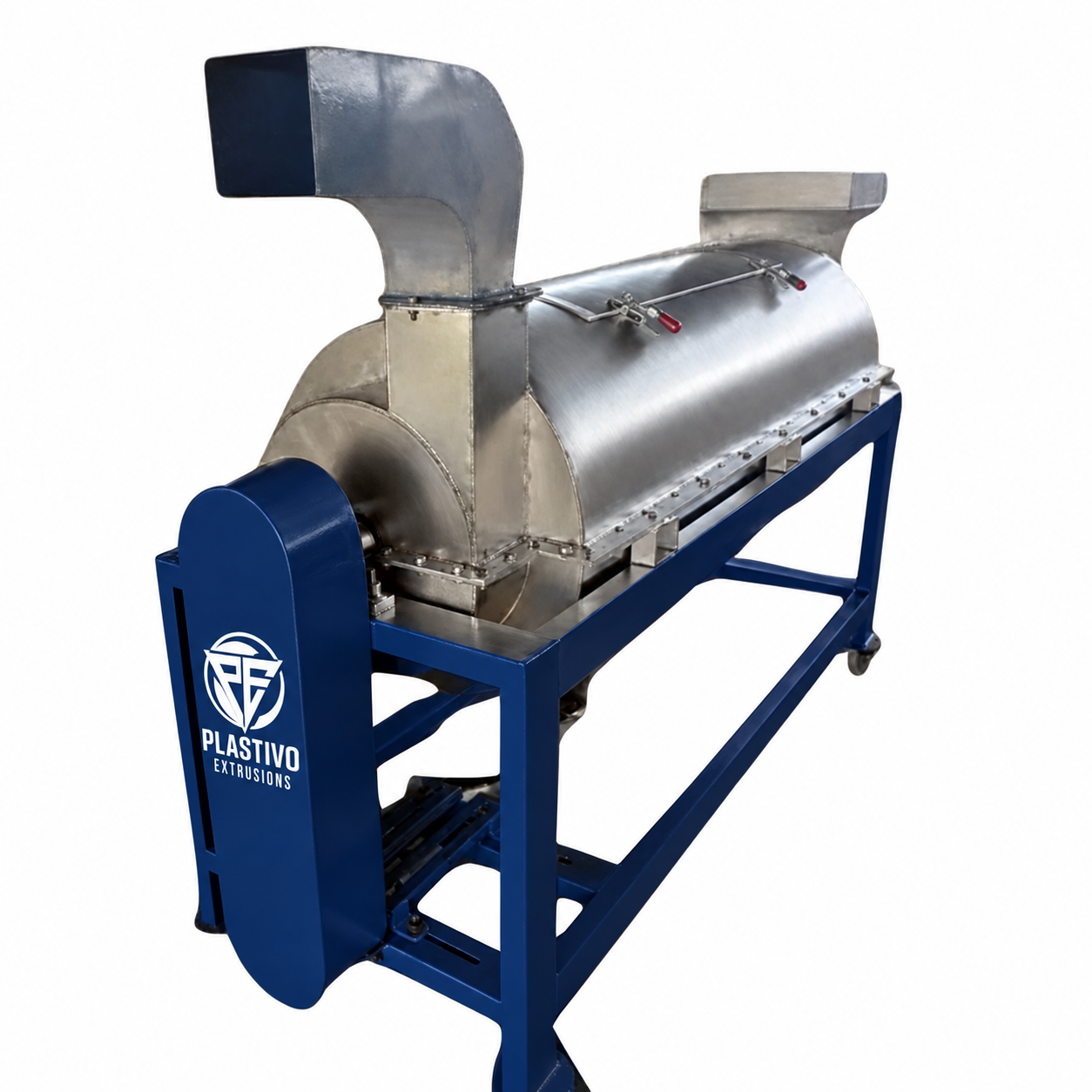 Plastic drying machine with stainless steel body and mild steel stand, Plastivo Extrusions.